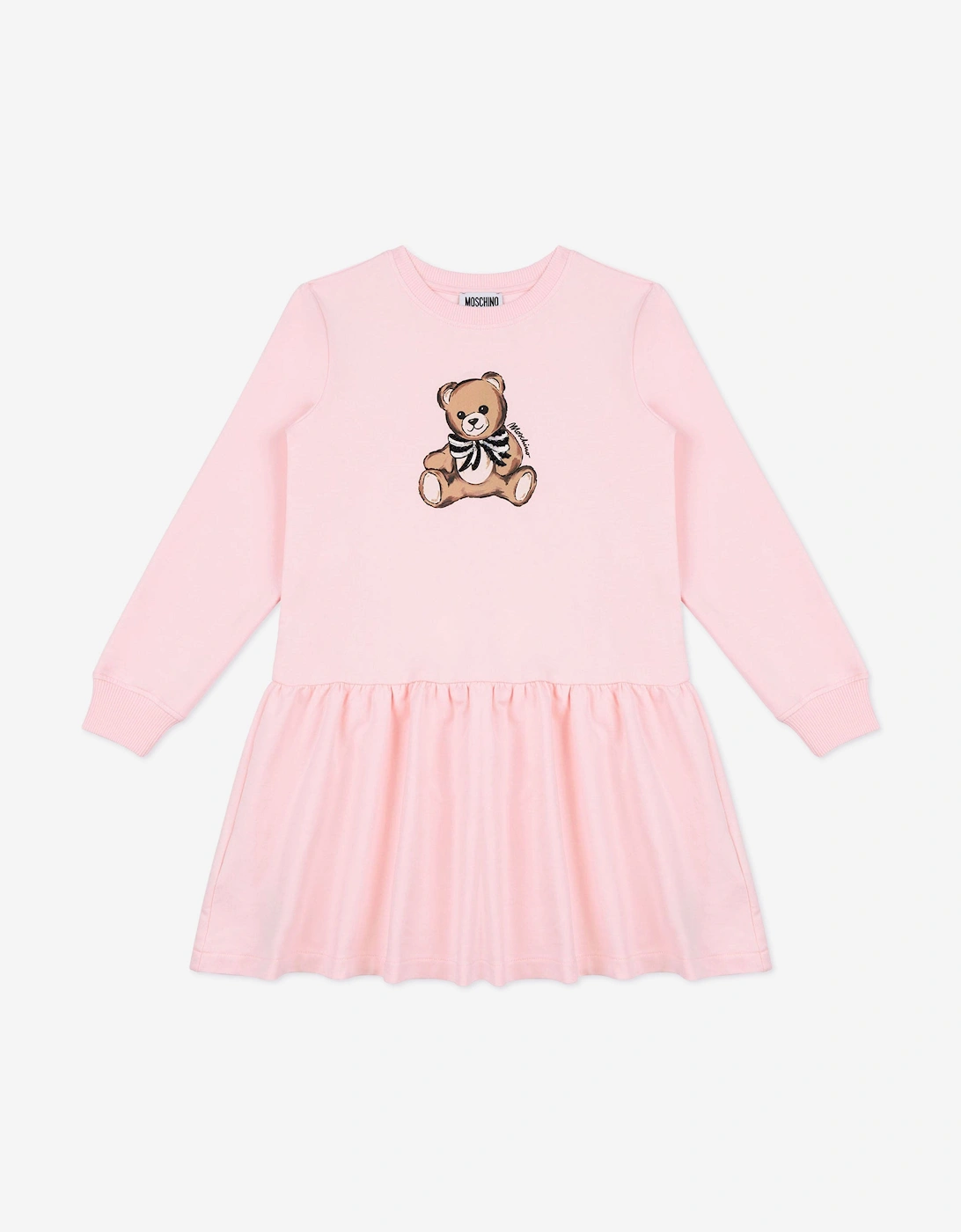 Girls Teddy Bear Sweater Dress in Pink, 5 of 4