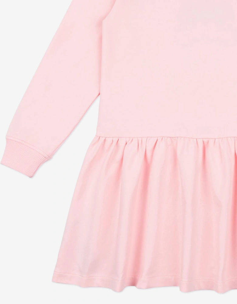 Girls Teddy Bear Sweater Dress in Pink