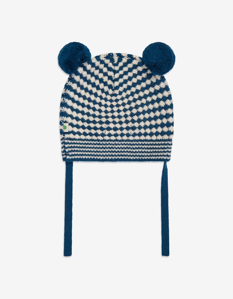 Boys Hazel Chunky Checker Hat in Blue