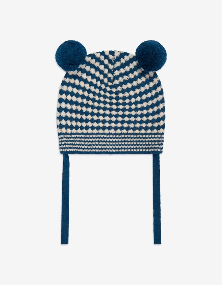 Boys Hazel Chunky Checker Hat in Blue