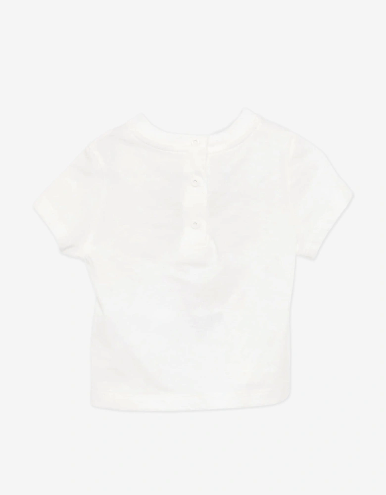 Baby Boys Teddy Bear T-Shirt in White