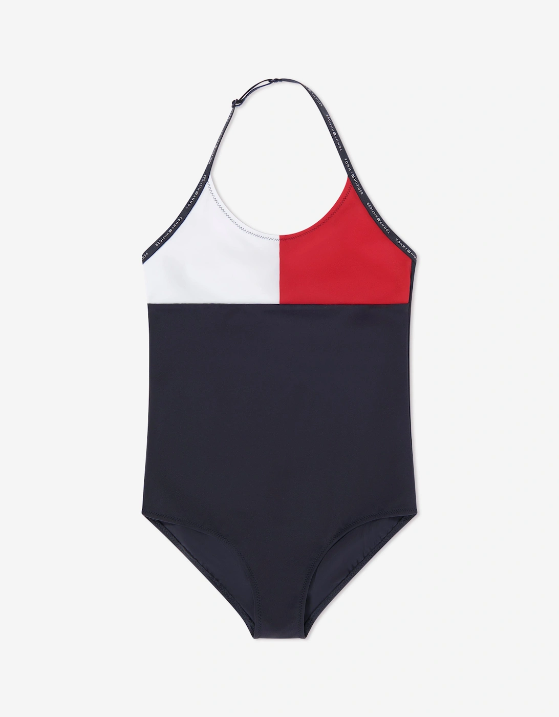 Girls Flag Swimsuit in Navy, 5 of 4