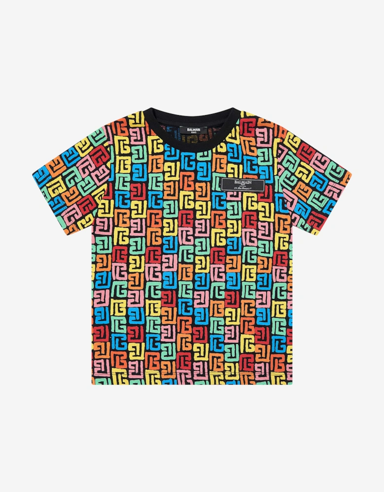 Kids Monogram Logo T-Shirt in Multicolour