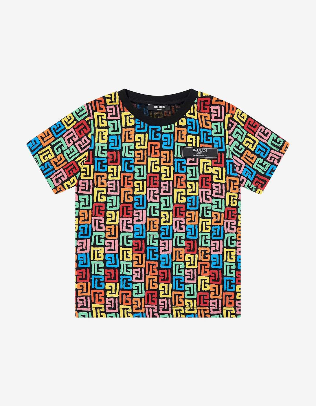 Kids Monogram Logo T-Shirt in Multicolour, 5 of 4