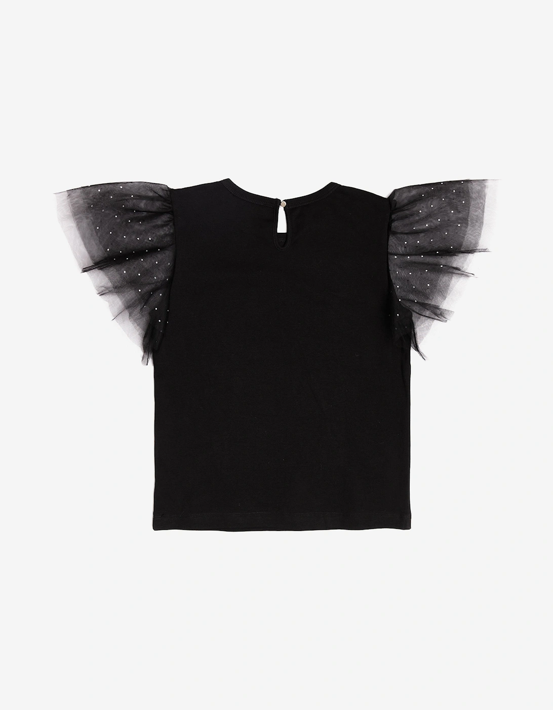BCBGMAXAZRIA Girls Flare Sleeve T-Shirt in Black