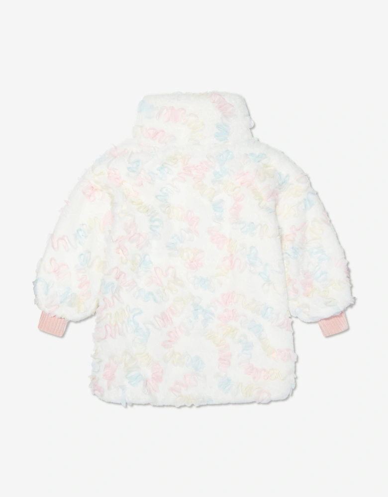 Angels Face Girls Oscars Pastel Fur Jacket in White