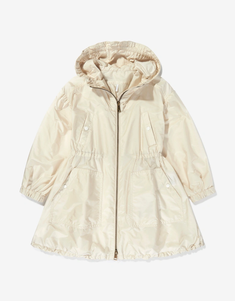 Girls Bessie Long Parka in Beige