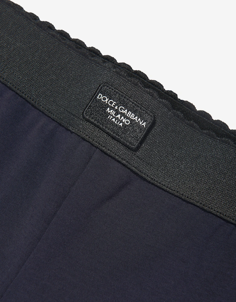 Girls Logo Leggings in Navy