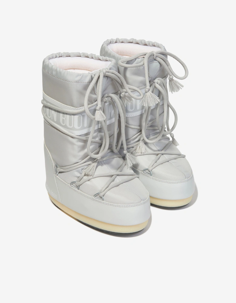 Moon Boot Kids Icon Nylon Snow Boots in Grey