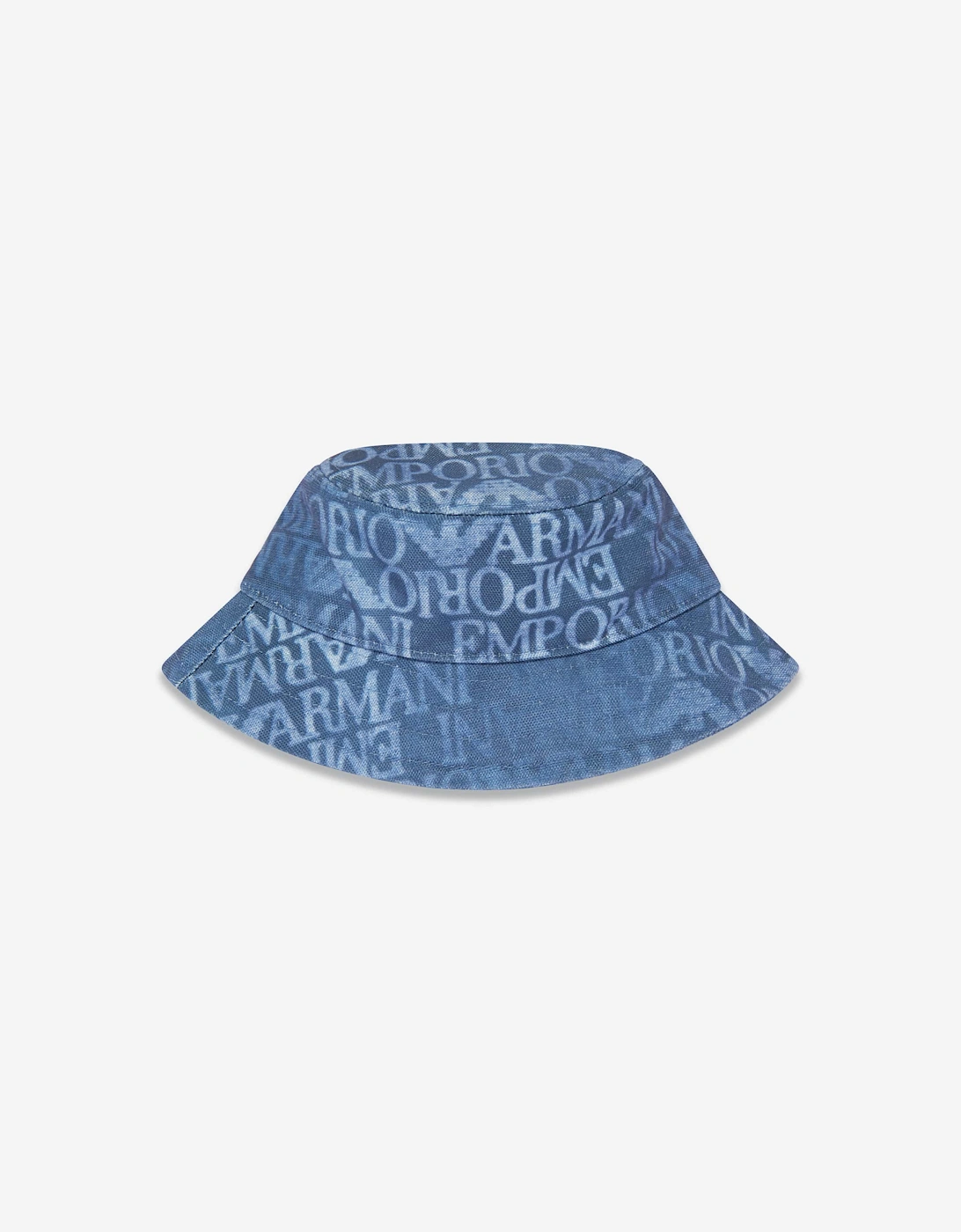 Kids Logo Bucket Hat in Blue, 5 of 4