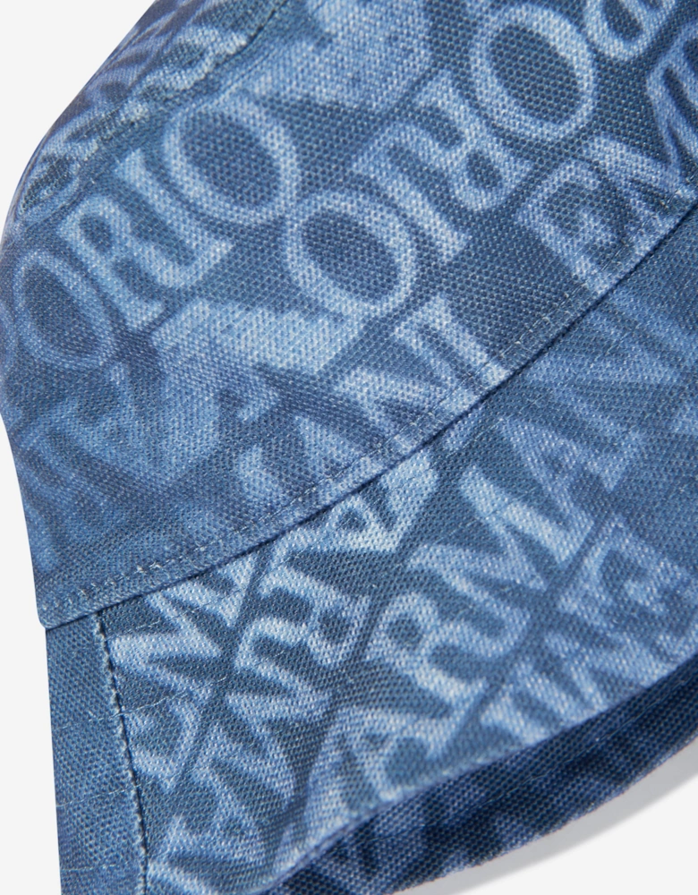 Kids Logo Bucket Hat in Blue