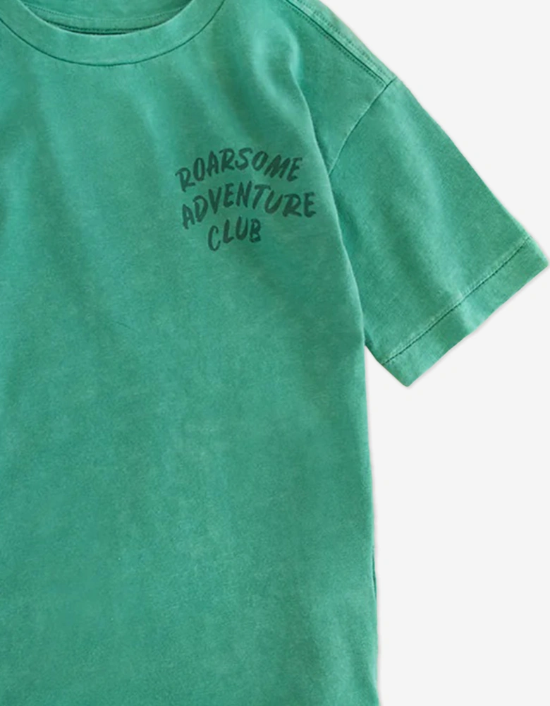 Boys Spike The Dinosaur Adventure Club T-Shirt in Green