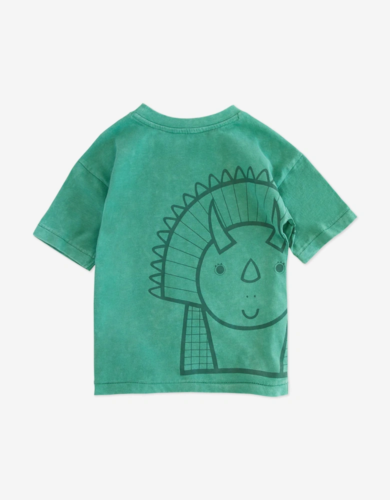 Boys Spike The Dinosaur Adventure Club T-Shirt in Green