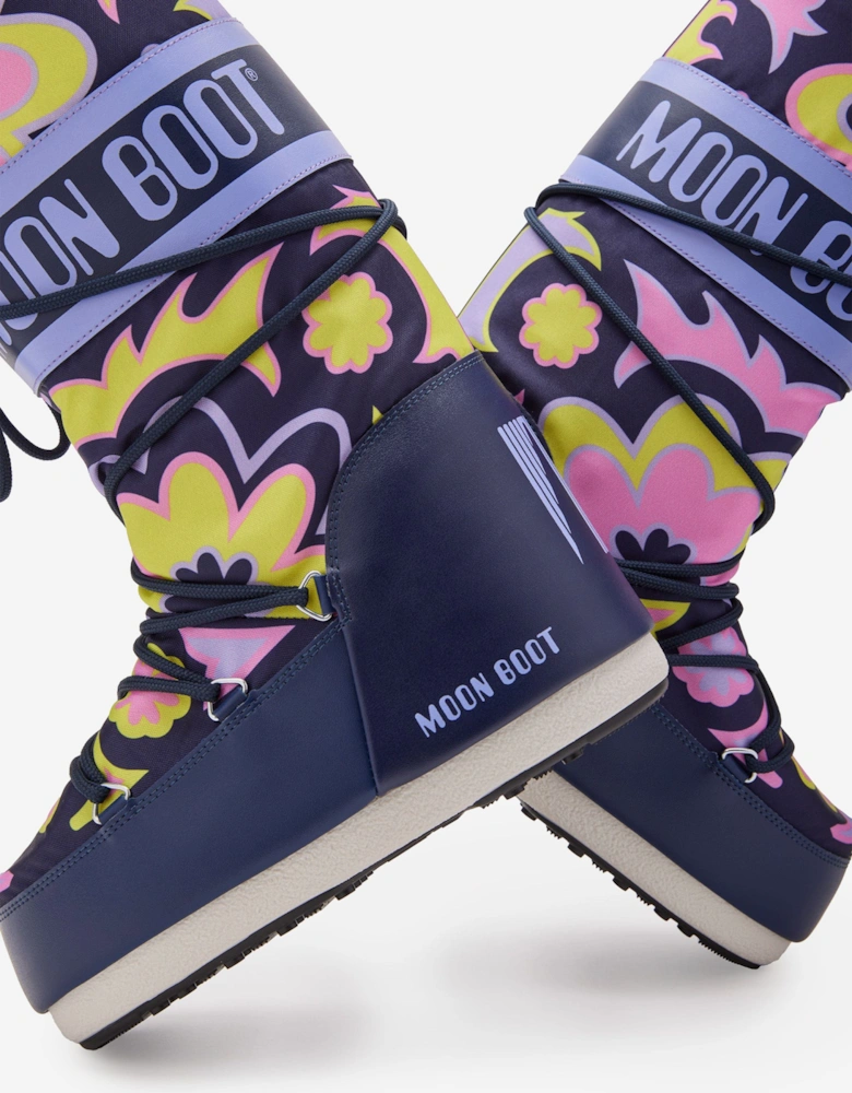 Moon Boot Girls Icon Flower Boots in Multicolour