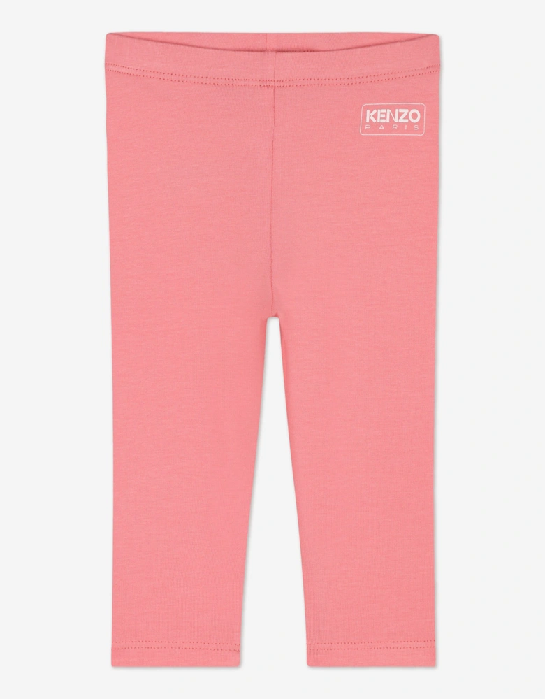Baby Girls Logo Leggings in Pink