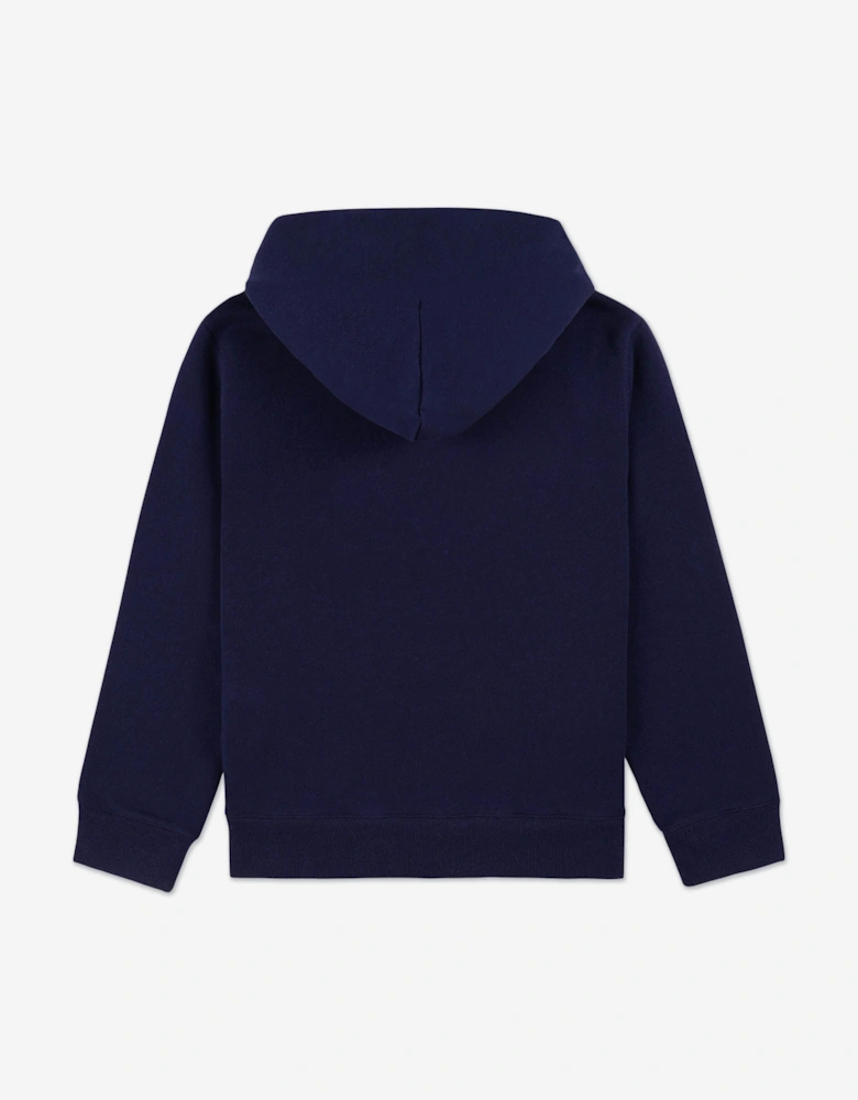 Kids H&W Crest Hoodie in Navy