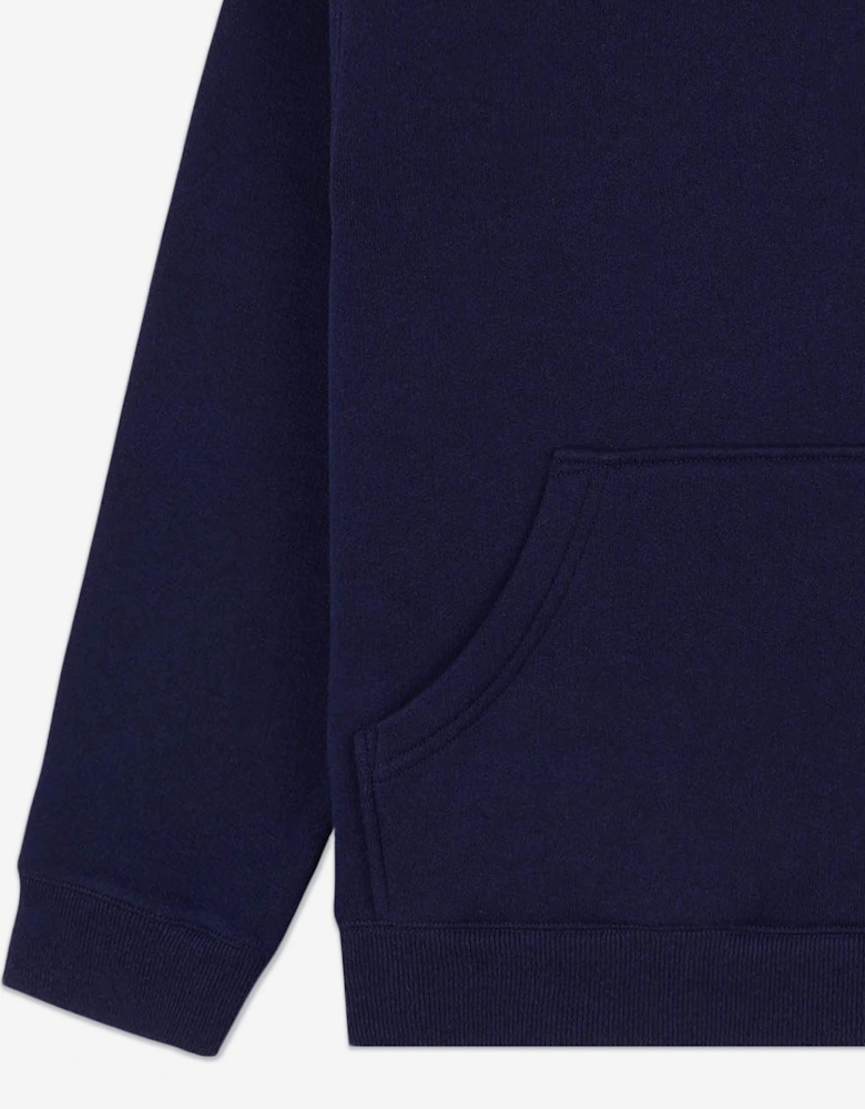 Kids H&W Crest Hoodie in Navy