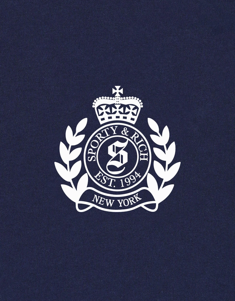 Kids H&W Crest Hoodie in Navy