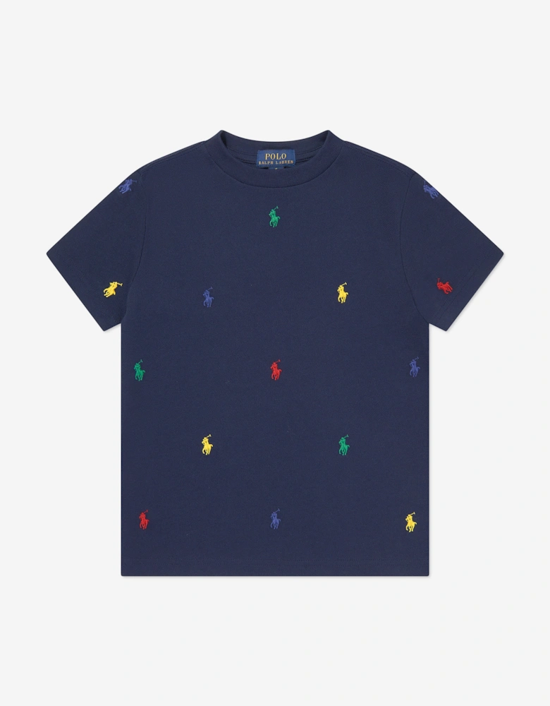 Boys Logo T-Shirt in Navy