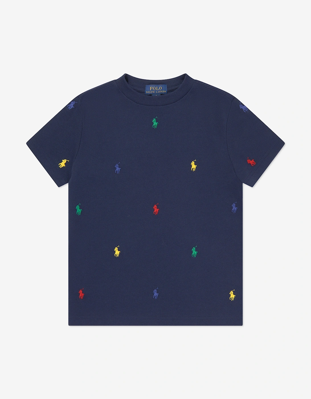 Boys Logo T-Shirt in Navy, 6 of 5
