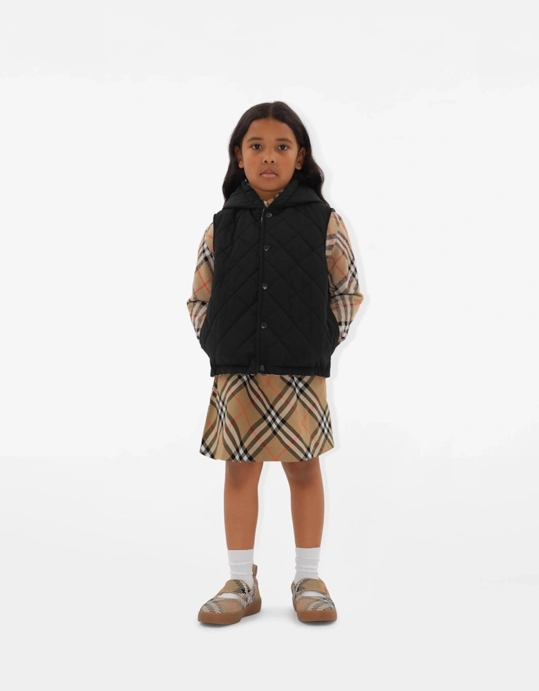 Kids Reversible Slade Gilet in Beige