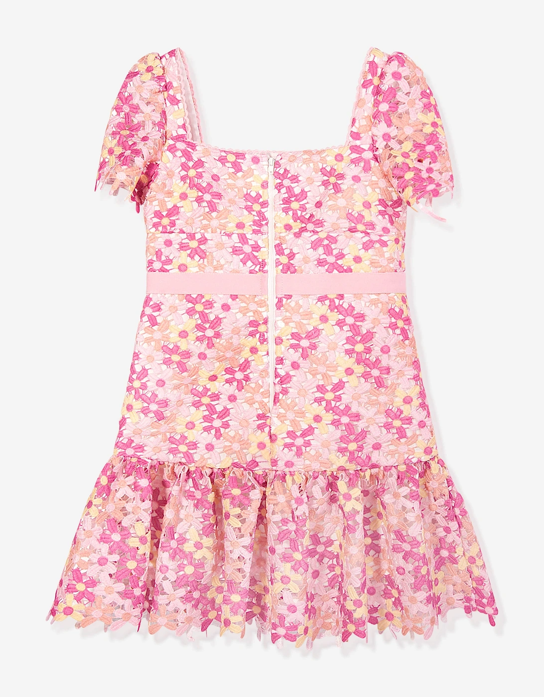 Girls Pixie Embroidered Dress in Multicolour