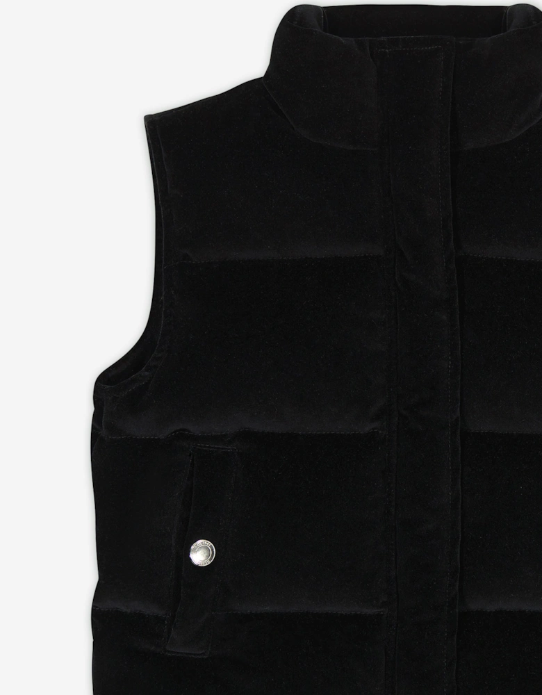 Girls Puffer Gilet in Black
