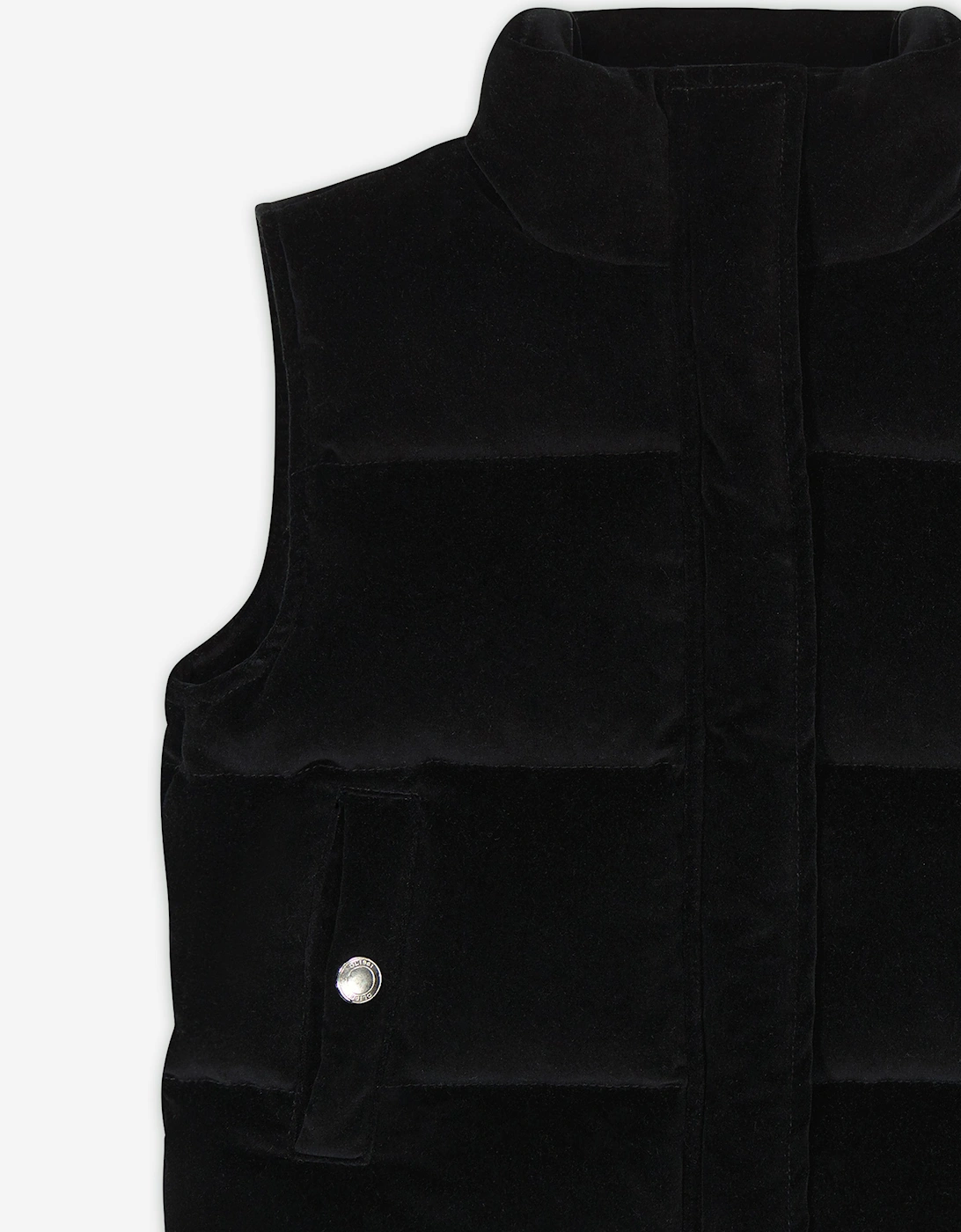 Girls Puffer Gilet in Black