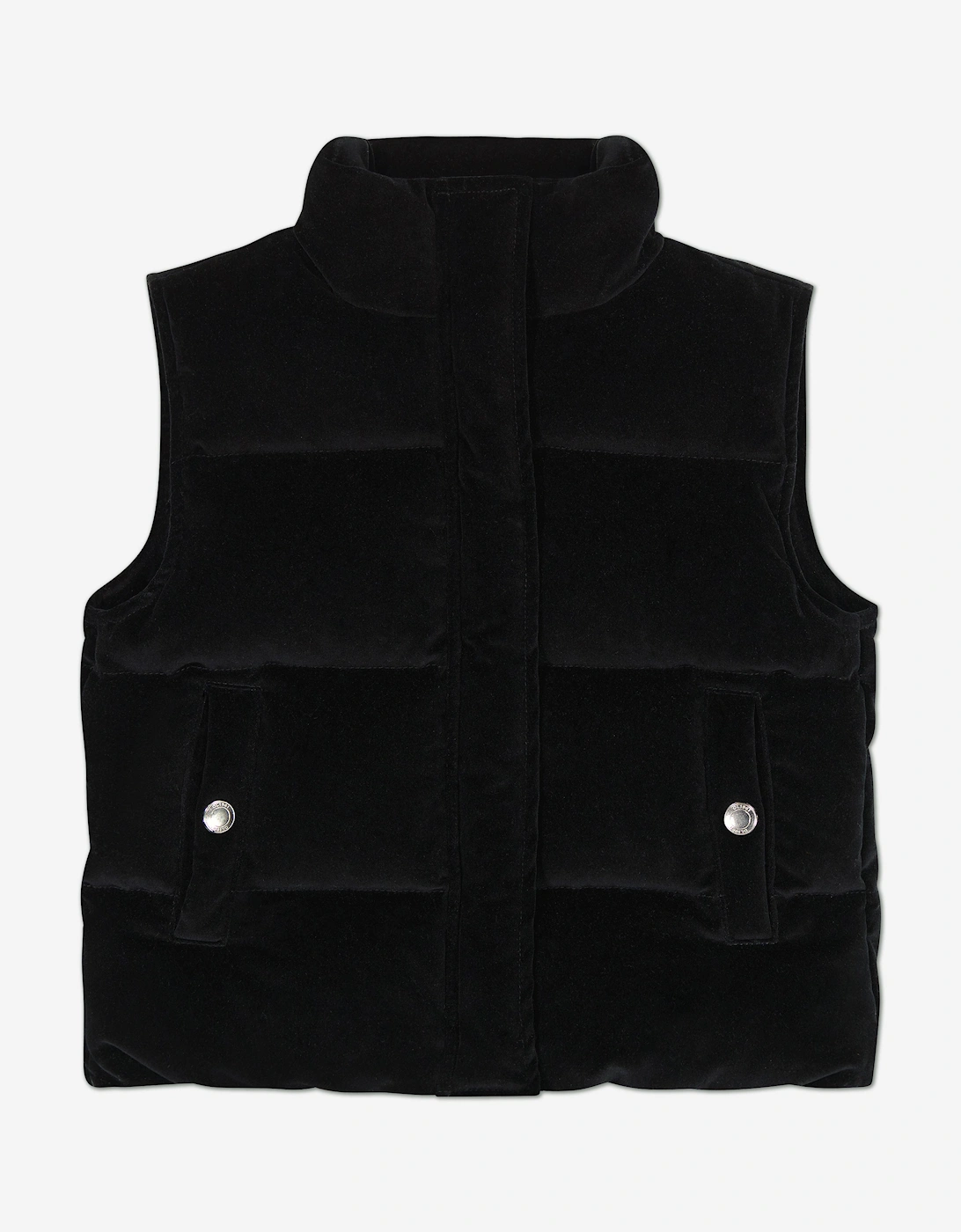 Girls Puffer Gilet in Black, 5 of 4