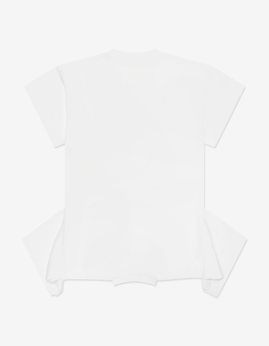 MM6 Girls Asymmetric T-Shirt Dress in White