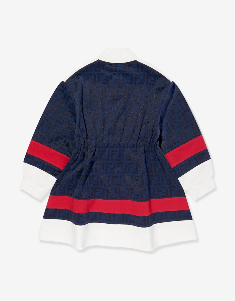 Girls FF Technical Sweater Dress in Navy