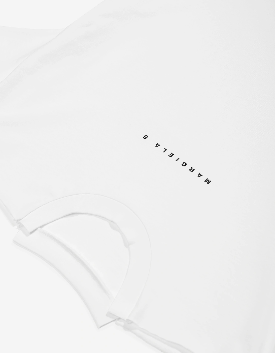 MM6 Girls Asymmetric T-Shirt Dress in White