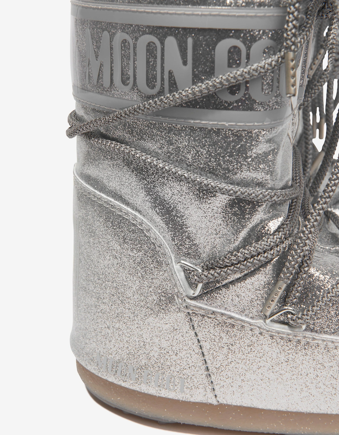 Moon Boot Kids Icon Glitter Snow Boots in Silver