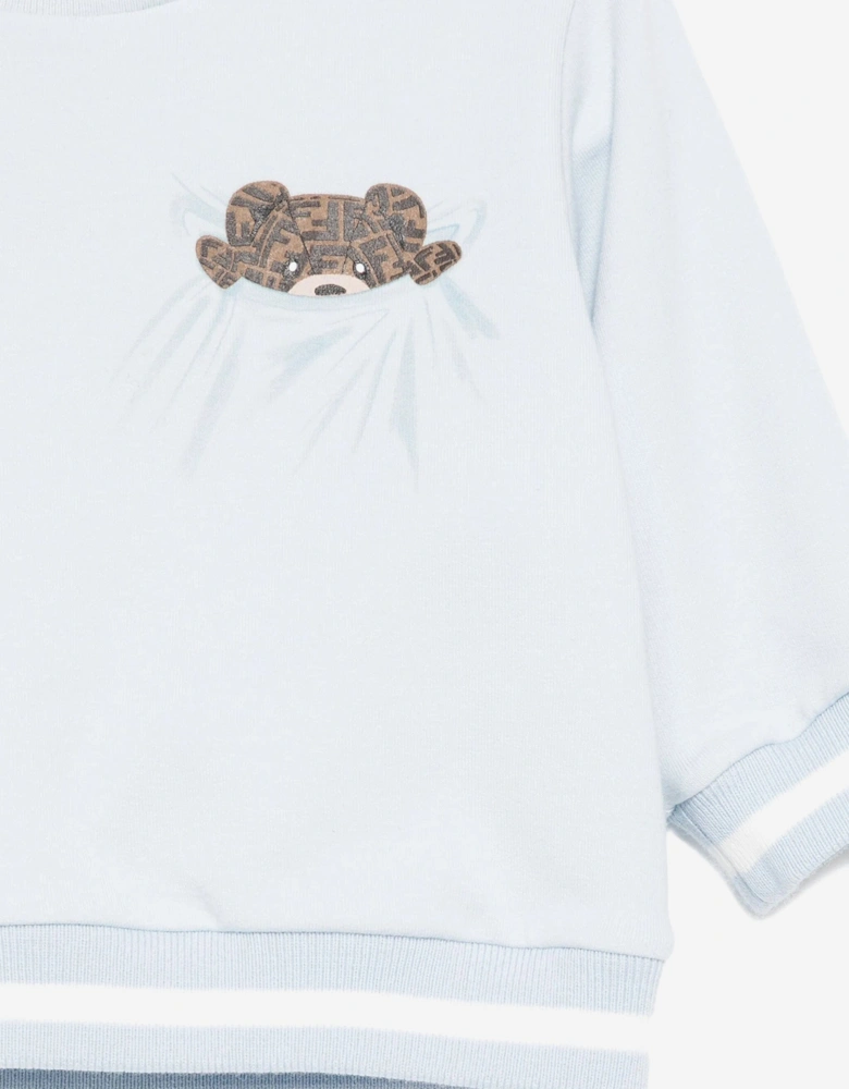 Baby Boys Bear Sweatshirt in Blue