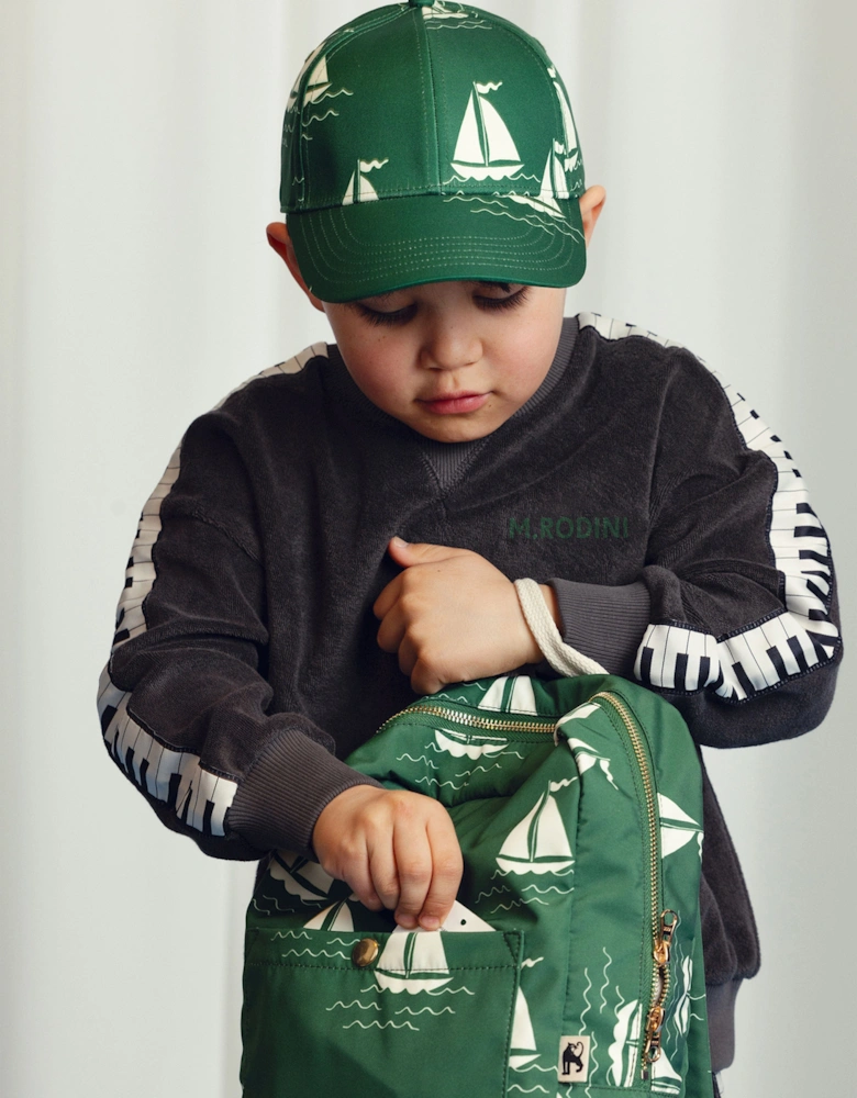 Boys Piano Terry Sweatshirt in Black
