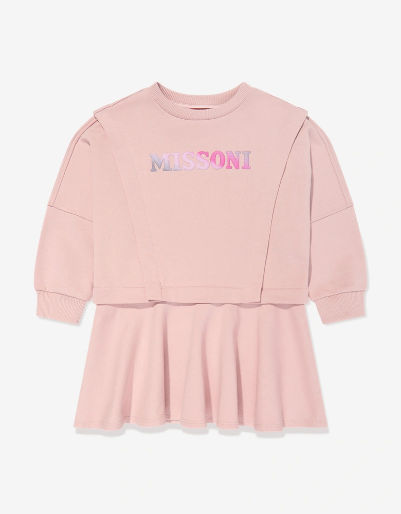 Girls Logo Sweater Dress in Pink