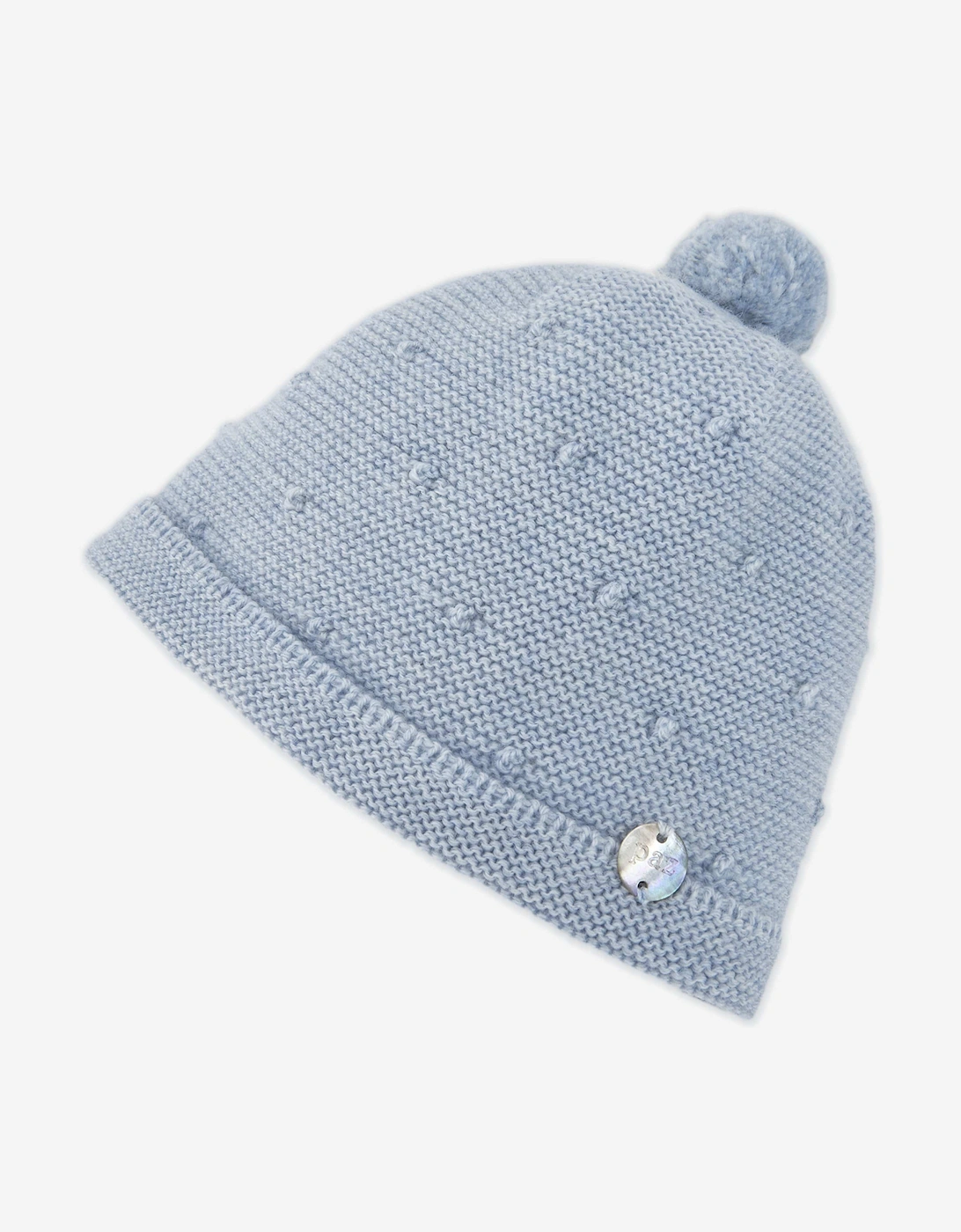 Baby Wool Knit Beanie Hat in Blue