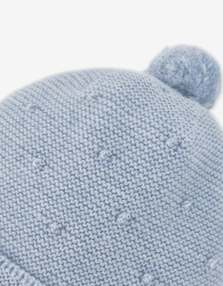 Baby Wool Knit Beanie Hat in Blue