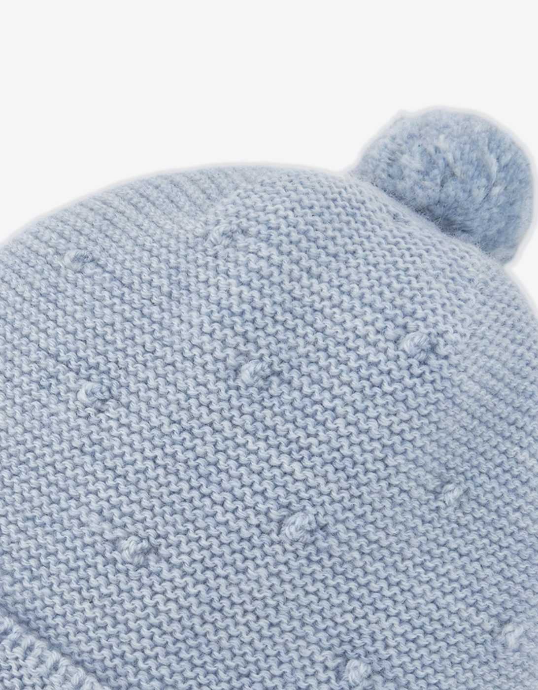 Baby Wool Knit Beanie Hat in Blue