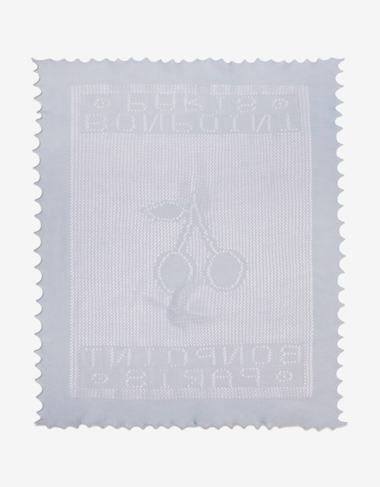 Baby Cotton and Wool Knitted Blanket in Grey (85cm)