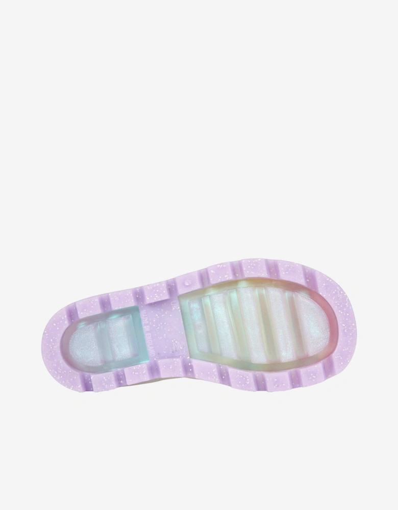 Girls Unicorn Jelly Sandals in Pearl