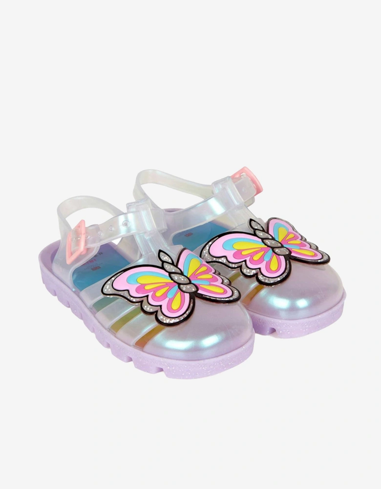 Girls Unicorn Jelly Sandals in Pearl