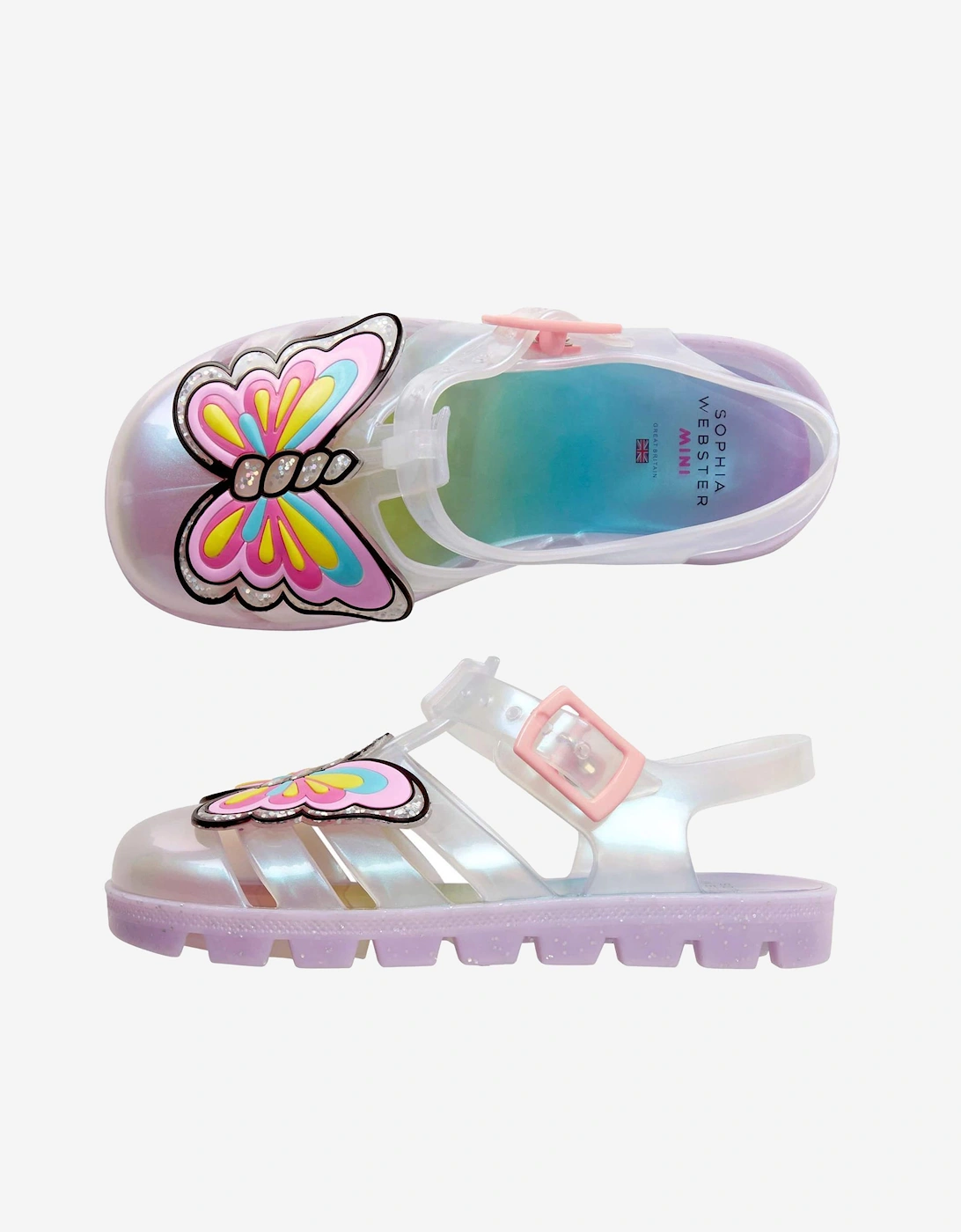 Girls Unicorn Jelly Sandals in Pearl