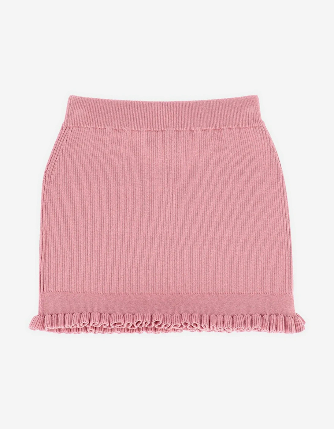 Angels Face Girls Troy Rib Knitted Skirt in Pink