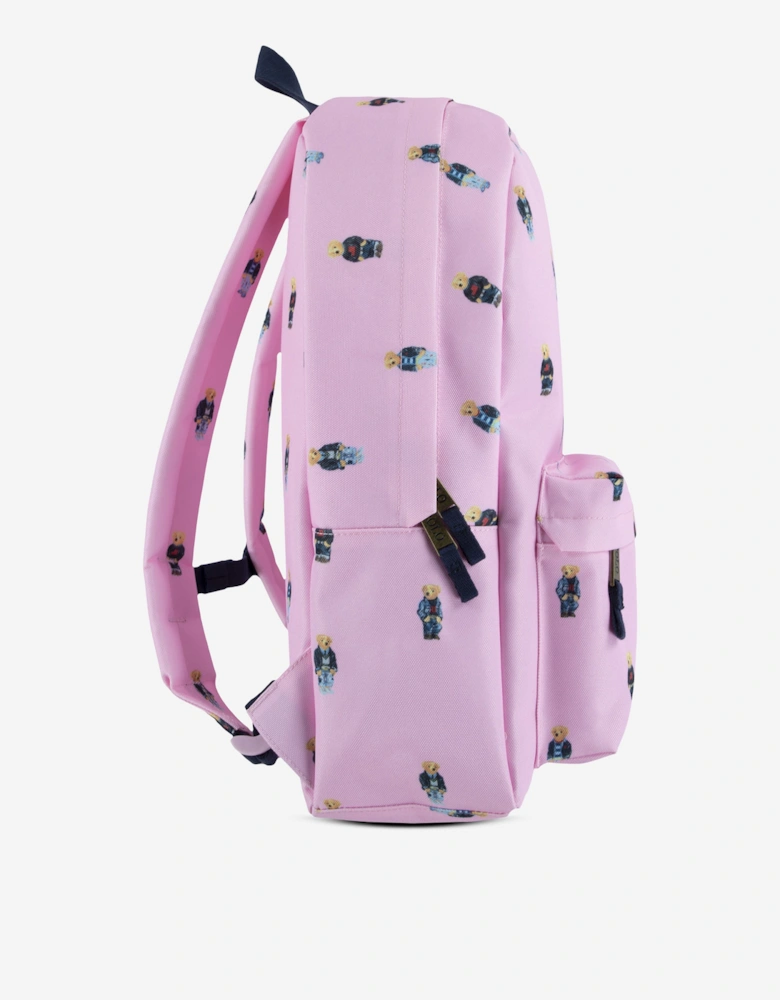 Girls Polo Bear Backpack in Pink (35.5cm)