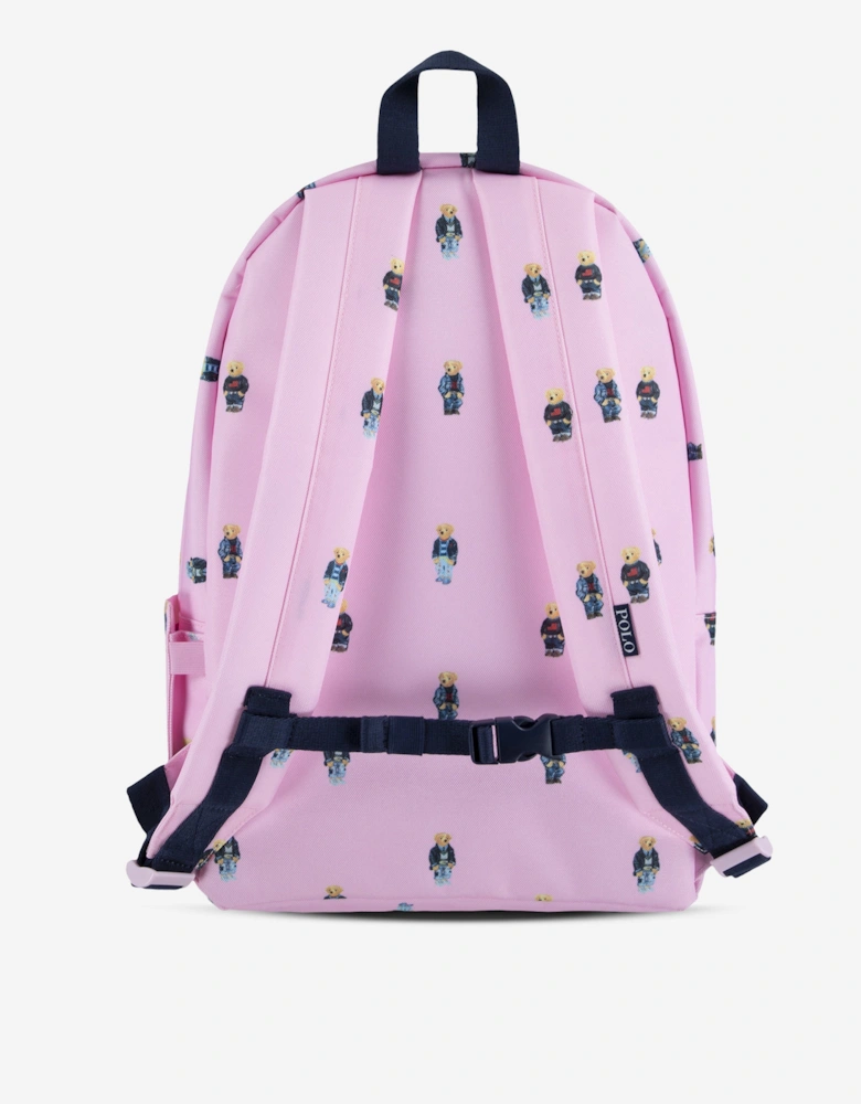 Girls Polo Bear Backpack in Pink (35.5cm)
