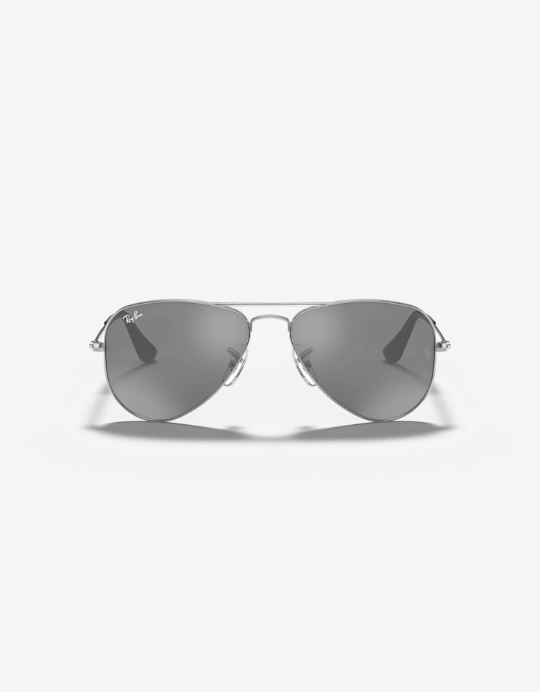 Kids Aviator Sunglasses in Silver