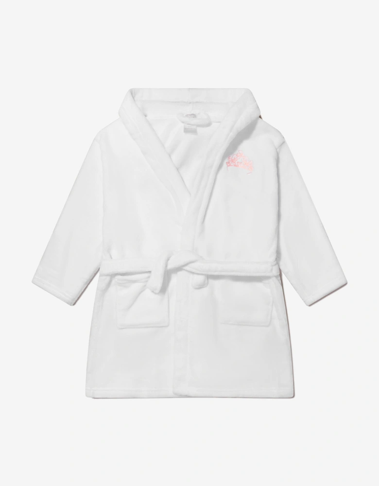 Baby Girls Organic Cotton Crown Muslin Bathrobe And Towel Set