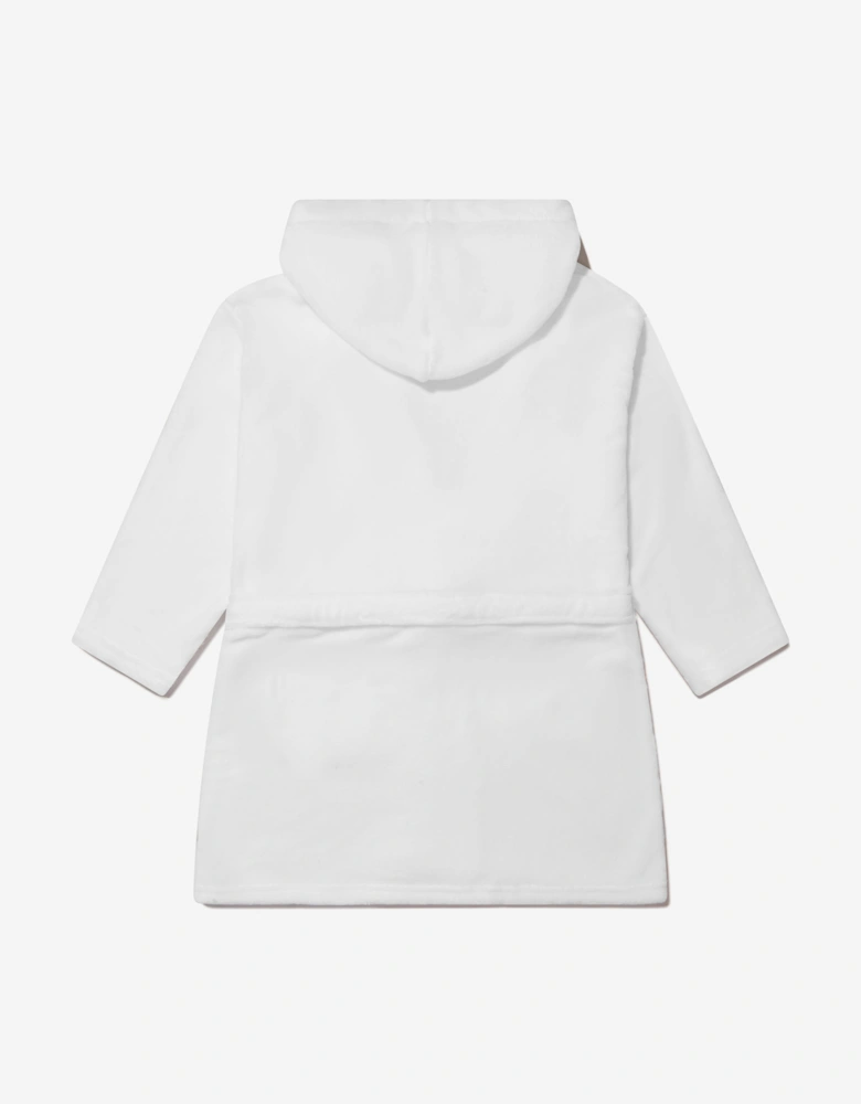 Baby Girls Organic Cotton Crown Muslin Bathrobe And Towel Set