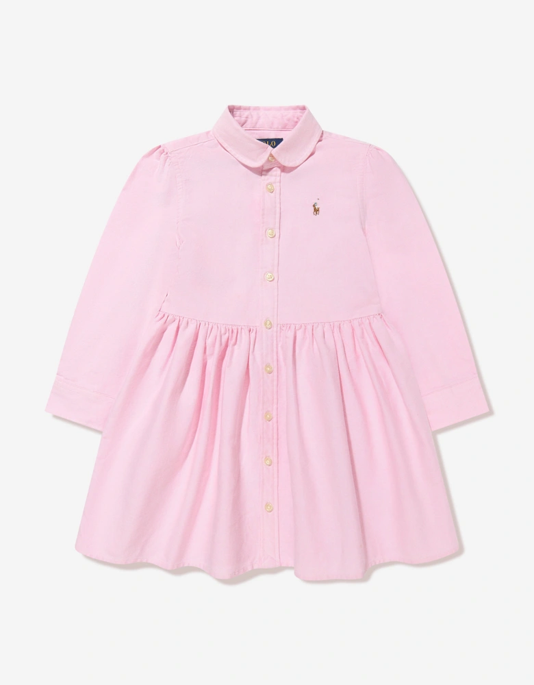 Girls Oxford Shirt Dress in Pink